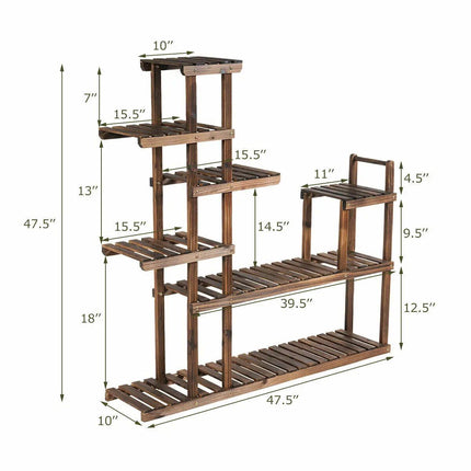 Eco-Friendly 7-Tier Solid Wood Plant Stand - Wnkrs