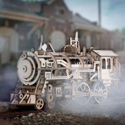 Clockwork Wooden Locomotive Model Kit - Wnkrs