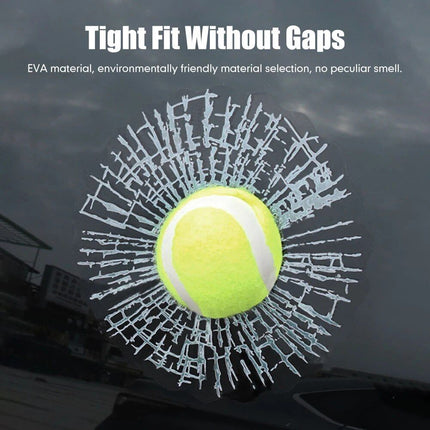 3D Smash Effect Tennis Ball Decal – Car Window Sticker - Wnkrs