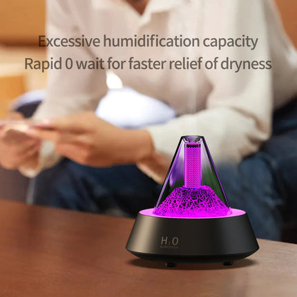 Diffuseur d'arômes ultrasonique USB avec lumière LED colorée - Mini humidificateur