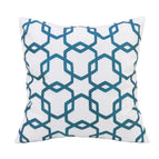2pcs 18x18in / White with blue chains