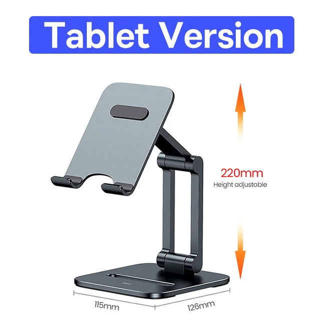 Soporte plegable de aluminio para teléfono y tableta