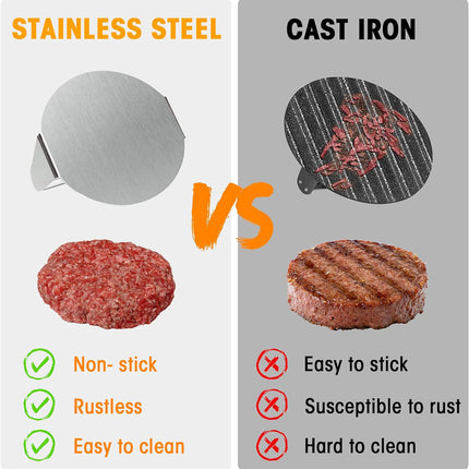 Stainless Steel Hamburger Meat Press