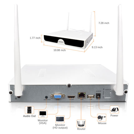 10-Channel NVR with 3MP Resolution and H.265