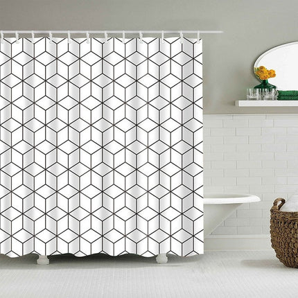 Waterproof Geometric Pattern Shower Curtains - Wnkrs