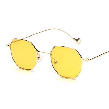 Vintage Tinted Polygon Frame Women's Sunglasses - Wnkrs