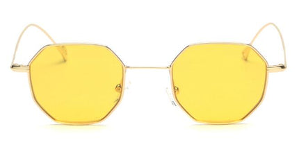 Vintage Tinted Polygon Frame Women's Sunglasses - Wnkrs