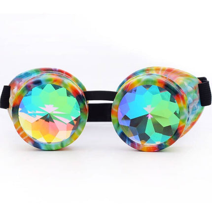 Colorful Kaleidoscope Design Steampunk Sunglasses - Wnkrs