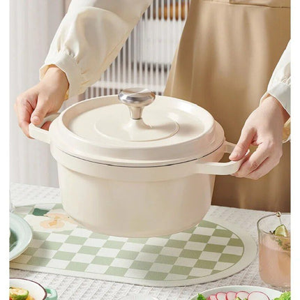 Aluminum Die-cast Non-stick Enamel Stockpot With Lid - Wnkrs