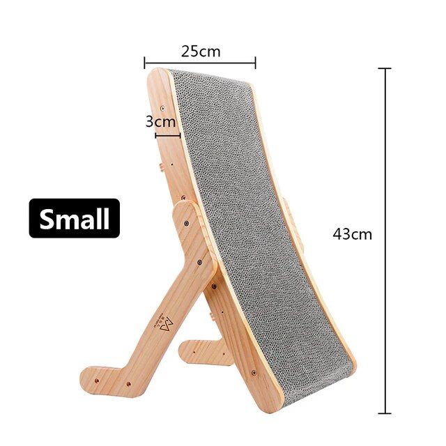 Multi-Functional Wooden Cat Scratcher & Lounge Bed - Wnkrs