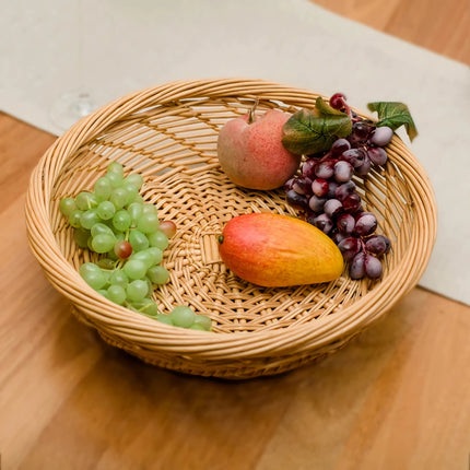 Cesta de almacenamiento de mimbre y bambú ecológica