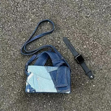 Sac à bandoulière chic en denim