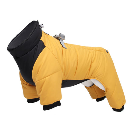 Abrigo de invierno impermeable para perros con anilla en D 