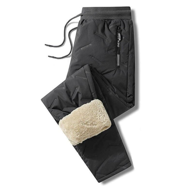 Pantalones deportivos gruesos y cálidos de lana de cordero para el invierno