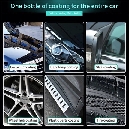 Nano Ceramic Car Coating Kit: Liquid Spray Polish Wax for Auto Detailing - Wnkrs