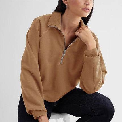 Pull polaire zippé confortable pour l'automne