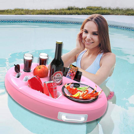 Portabebidas inflable para piscina y playa