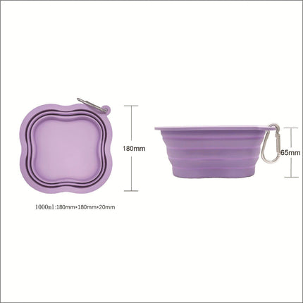 Portable 500ML Silicone Pet Bowl - Wnkrs