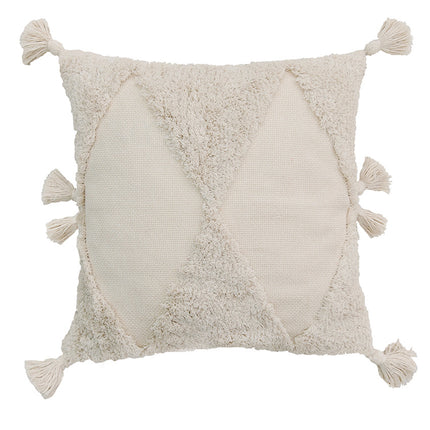 Household Indian Style Embroidered Tufted Tassel Pillowcase - Wnkrs