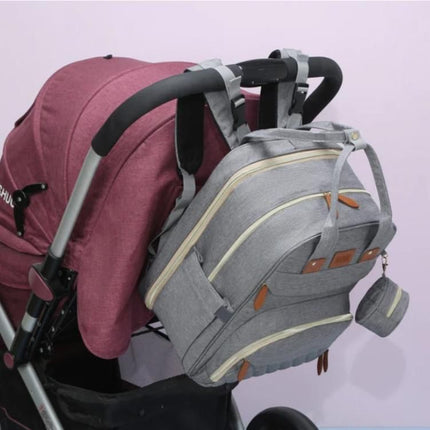 3-in-1 Diaper Bag Backpack with Foldable Baby Bed - Wnkrs