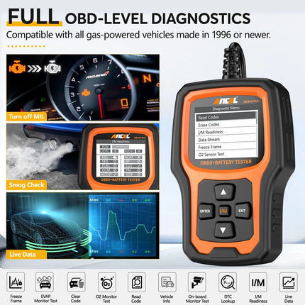 Professional OBD2 Scanner with Battery Test and Diagnostic Features - Wnkrs