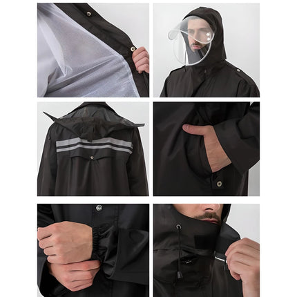 Chubasquero largo impermeable para hombre