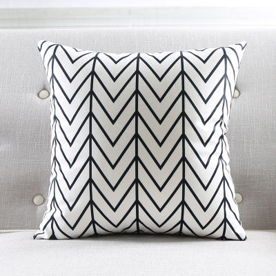 Geometric striped sofa throw pillow - Wnkrs