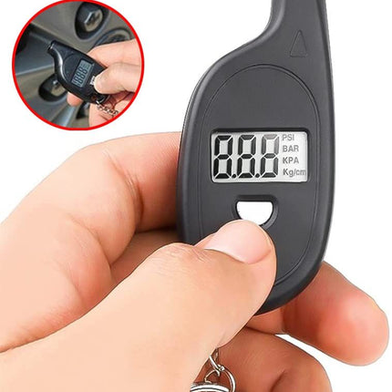 Compact Keychain Digital Tire Pressure Gauge with LCD Display - Wnkrs