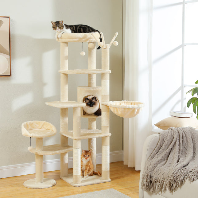 Torre de árbol para gatos de cactus grande de 150 cm