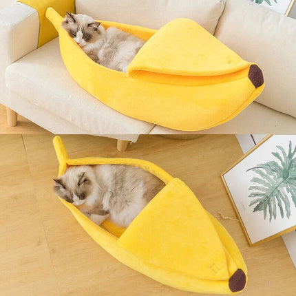 Lit pour chat Banana Cat Bed House - Lit confortable pour animaux de compagnie pour chats et chiens