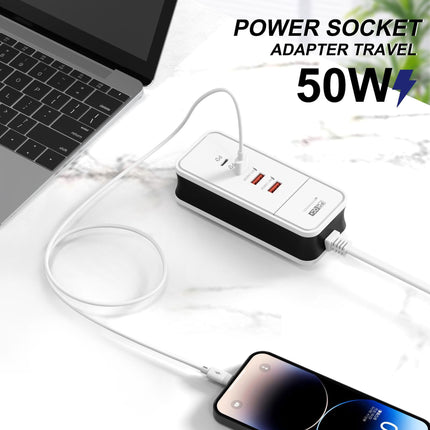 Compact 4-Port USB Wall Charger with Fast Charging