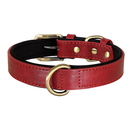 Collar para perros de cuero sintético acolchado suave