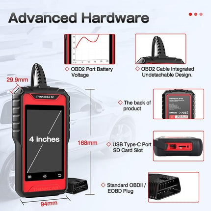 Professional OBD2 Car Diagnostic Scanner with ABS, SRS, EPB, Oil Reset - Wnkrs