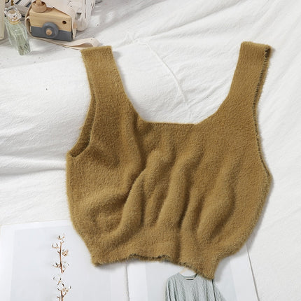 Warm Knitted Crop Top for Women - Wnkrs