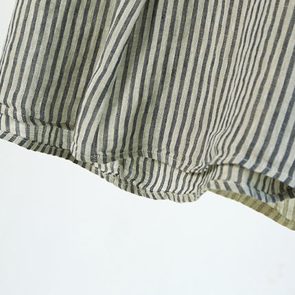 Women's Loose Striped Cotton Shirts - Wnkrs