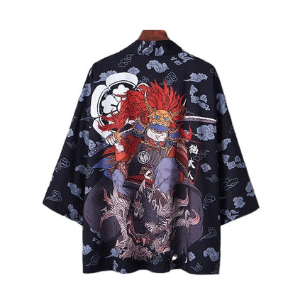 Women's Japanese Red Fish Printed Kimono - Wnkrs