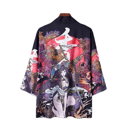 Women's Japanese Red Fish Printed Kimono - Wnkrs