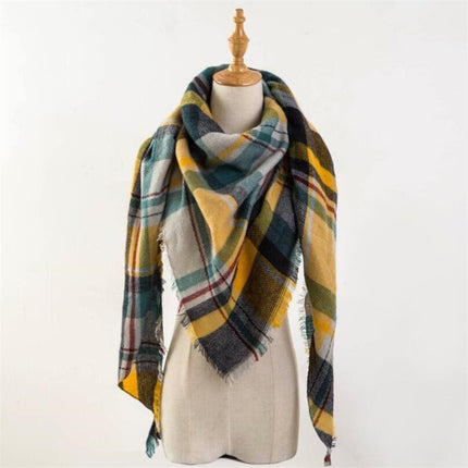 Women's Autumn Plaided Scarf - Wnkrs