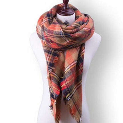 Women's Autumn Plaided Scarf - Wnkrs