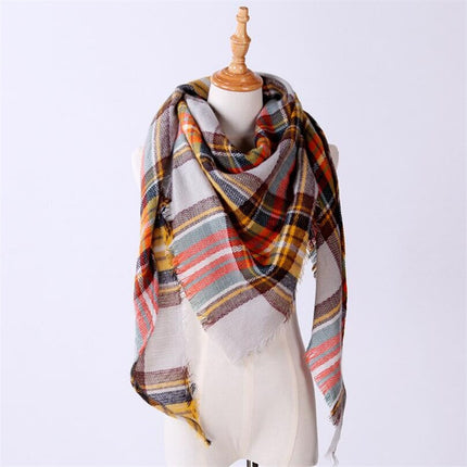 Women's Autumn Plaided Scarf - Wnkrs