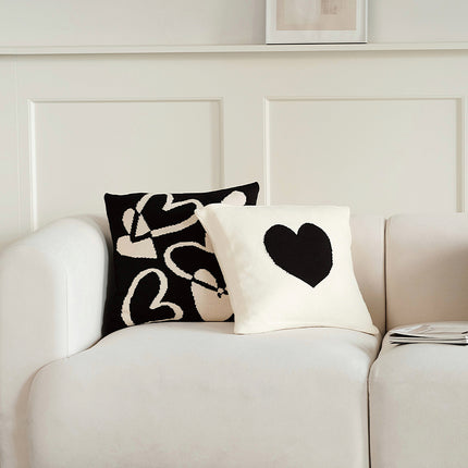 Cute Black And White Nordic Style Living Room Sofa Pillow Cushion With Core - Wnkrs