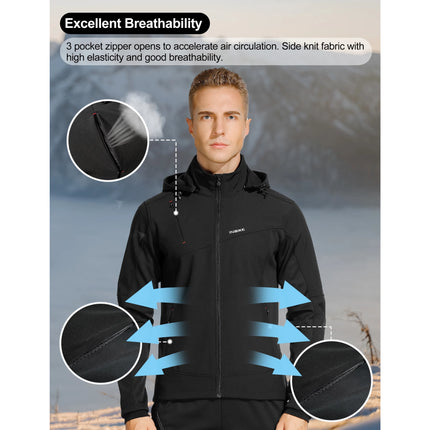 Cortavientos de ciclismo para hombre: chaqueta térmica cortavientos con capucha