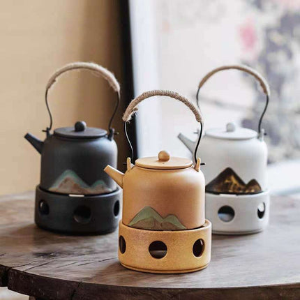 Japanese Style Warm Tea Stove Pot Ceramic Tea Set - Wnkrs