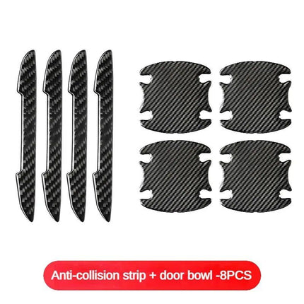 Carbon Fiber Car Door Handle Scratch Protector & Rearview Mirror Strip - Wnkrs