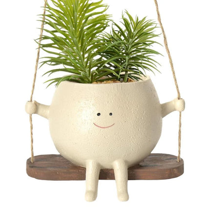 Charming Swing Face Hanging Planter