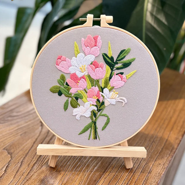 Kit de broderie de fleurs pour débutants