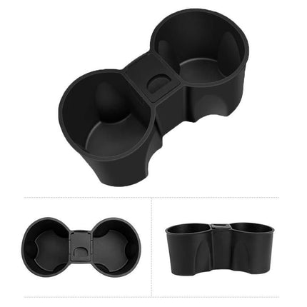 Waterproof Console Double Hole Cup Holder Insert for 2021 Model 3Y - Wnkrs