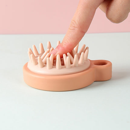 Brosse à shampooing massante en silicone pour cuir chevelu