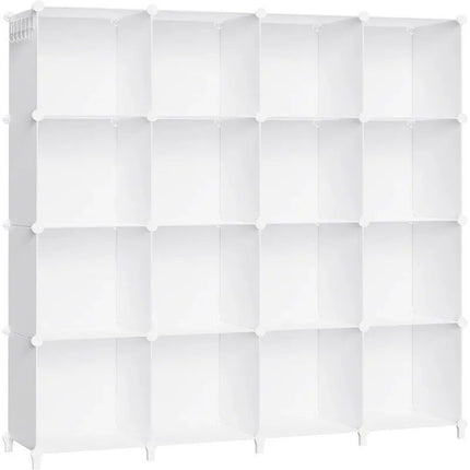 Cube Storage Organizer 16-Cube Bookshelf with Metal Hammer - Wnkrs