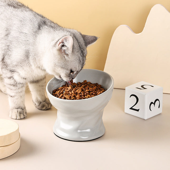 Gamelle surélevée en céramique pour chat et petit chien